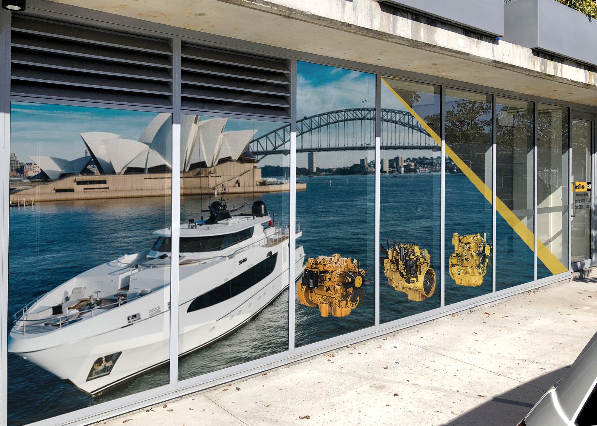 Shop Signage - Westrac Marina Office