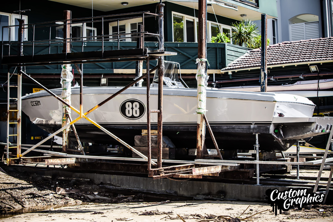 Boat vinyl wrap