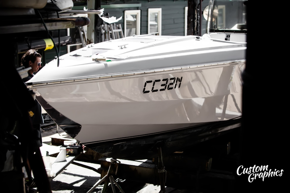 Boat vinyl wrap